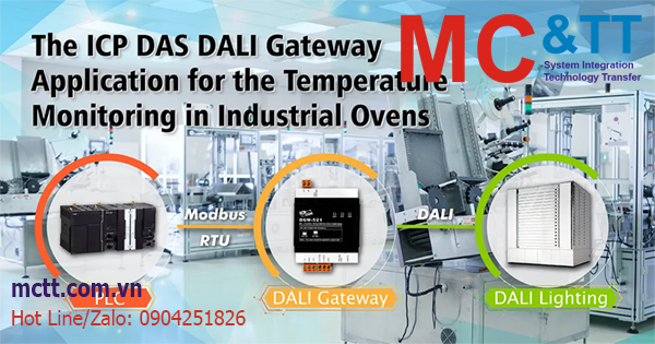 Giám sát nhiệt độ lò sấy công nghiệp với DALI Gateway ICP DAS