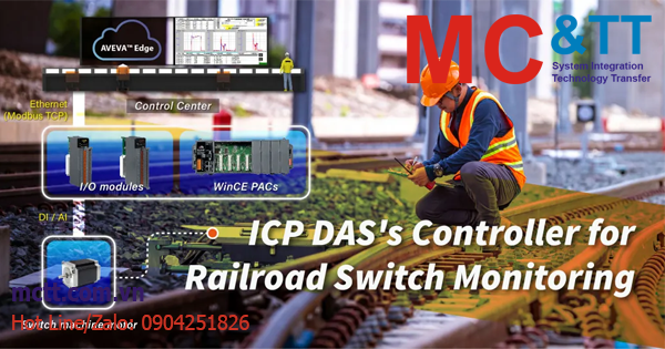 Bộ điều khiển của ICP DAS để giám sát chuyển mạch đường ray tàu