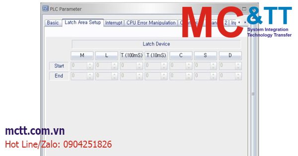 Cách thiết lập Latch trong CICON?