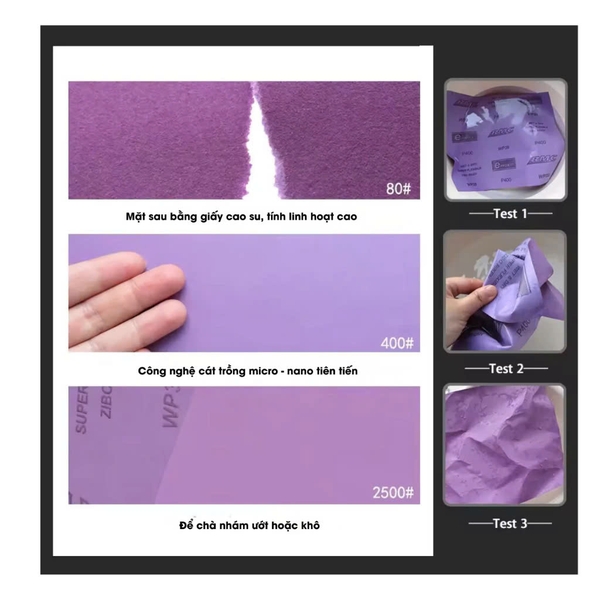 Giấy Nhám Nước - Khô RMC Tím Nhật Bản W39P