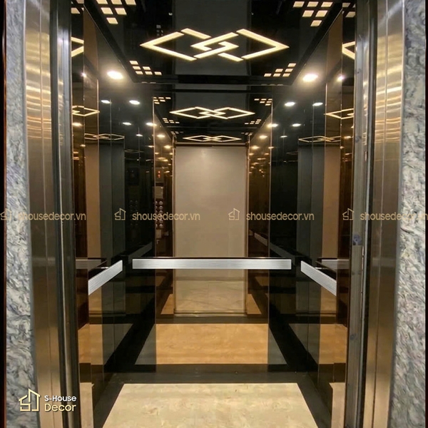 Hệ inox mạ PVD kết hợp ánh sáng hắt giúp không gian có chiều sâu