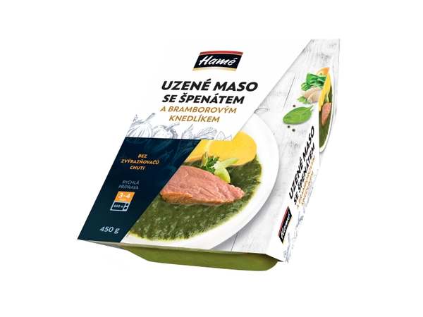 Maso uzené,špenát,BK 450g Hamé