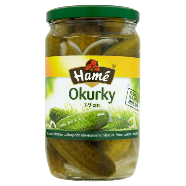 Hamé okurky sterilované 7-9 cm 680 g