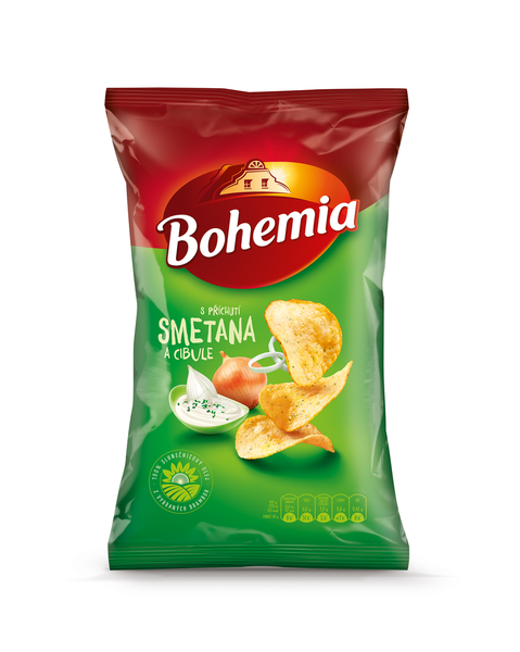 Bohemia Chips smetana cibule 140 g