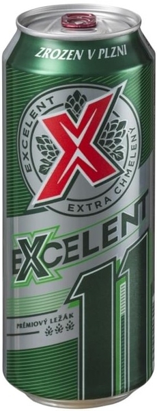 Excelent 11 pivo světlý ležák 500 ml plech