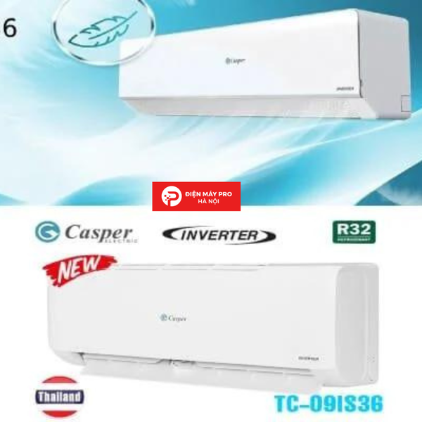 Điều Hòa Casper 1 Chiều Inverter 9000btu QC-09IS36 Mới 100%