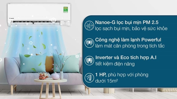 Điều Hòa Panasonic Inverter 9040 BTU CU/CS-PU9ZKH-8M