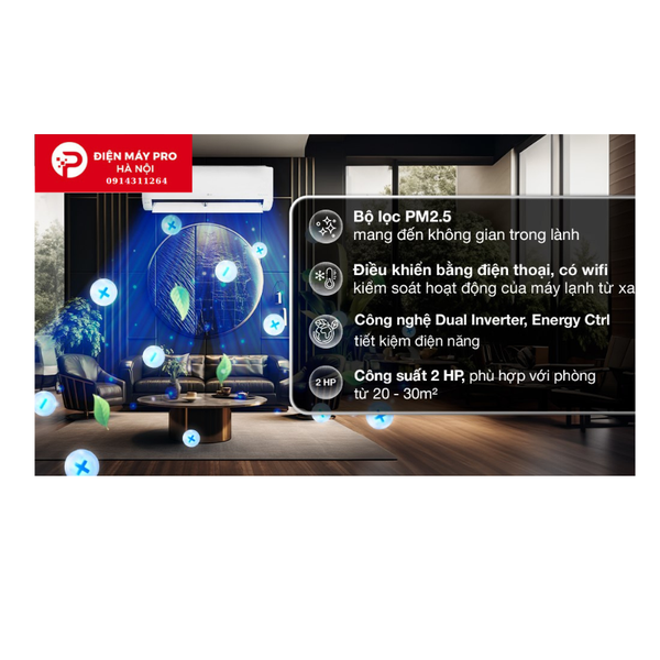 Điều hòa LG Inverter 18000 BTU 1 chiều V18WIN1 gas R-32 Chính Hãng Giá Rẻ