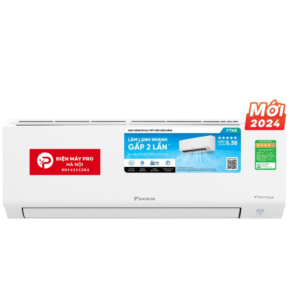 Điều hòa Daikin 12000 BTU 1 chiều FTF35XAV1V Mơi 100%