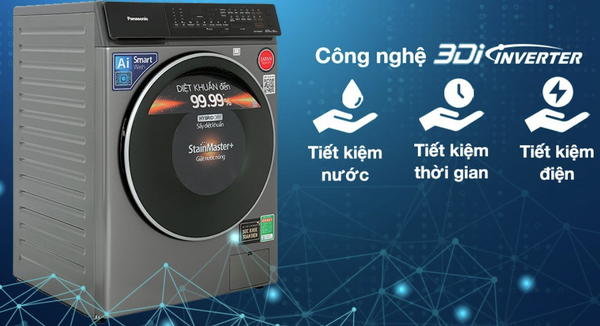 Máy giặt sấy Panasonic Inverter giặt 10 kg - sấy 6 kg NA-S106FC1LV  Kho Điện Máy Hà Nội Giá Rẻ