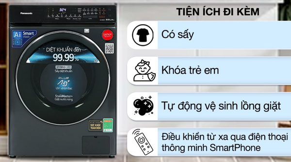 Máy giặt sấy Panasonic Inverter 9.5 kg kg NA-S956FR1BV Kho ĐIện Máy Pro Giá Rẻ Nhất Mơi 100%