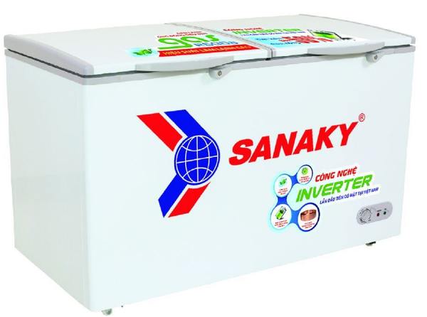 Tủ đông Sanaky inverter 2 ngăn 280 lít VH-2899W3 Mới 100% Chính Hãng 