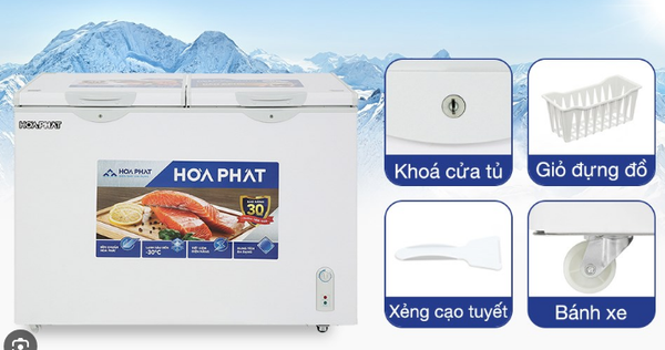 Tủ đông Hòa Phát 2 ngăn 271 Lít HPF BD6271 Giá Rẻ Mới 100%