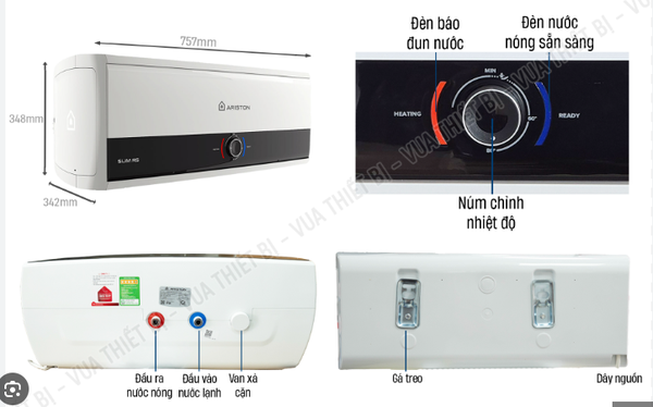 Máy nước nóng Ariston Slim3 30RS - 30 lít Rẻ nhất Hà Nội