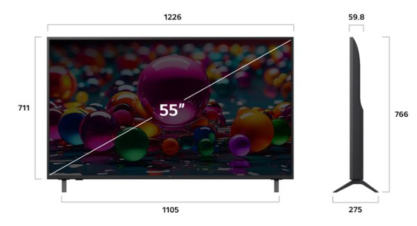 Smart Tivi LG 55 Inch 4K 55UA8450PSA model 2025 Mới 100%