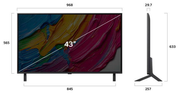 Tivi LG 43 inch 43QNED80ASA QNED AI 4K 2025 mới 100%