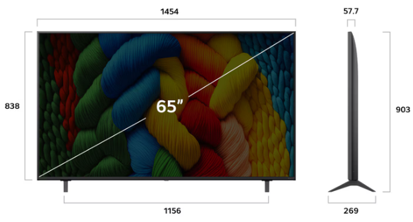 Smart Tivi NanoCell LG 4K 65 inch 65NANO80ASA Model 2025 Giá Rẻ