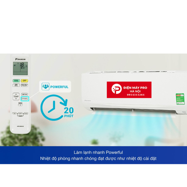 Điều hòa Daikin 18000 BTU 1 chiều FTF50XV1V/RF50XV1V gas R-32  mới 100%