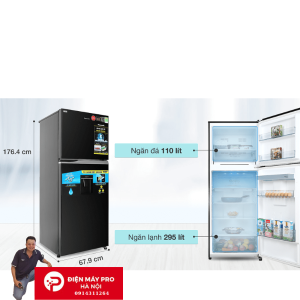 Tủ lạnh Panasonic Inverter 366 lít NR-TL381GPKV Kho Điện Máy Pro Giá Rẻ