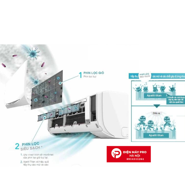 Điều hòa Panasonic Inverter 9000 BTU 1 chiều CU/CS-XU9ZKH-8 Chính Hãng Giá Rẻ Nhất