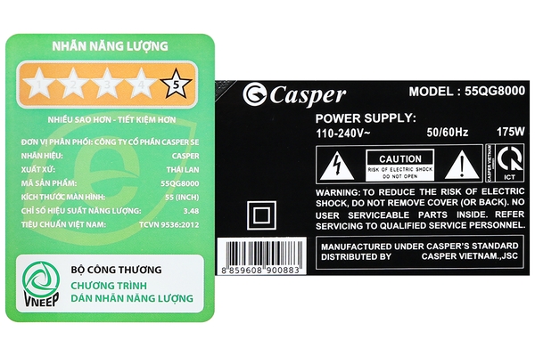 Android Tivi QLED 4K 55 inch Casper 55QG8000