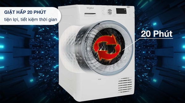 Máy sấy ngưng tụ Whirlpool FreshCare+ 8 kg FFTCM118XB EE
