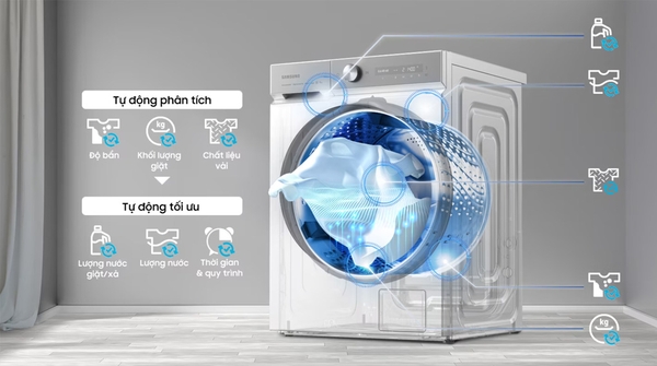 Máy giặt Samsung AI Ecobubble Inverter 11kg WW11CGP44DSHSV Giá Rẻ Nhất