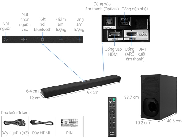 Loa thanh Soundbar  HT-G700 Sony 3.1 Chính hãng mới 100%