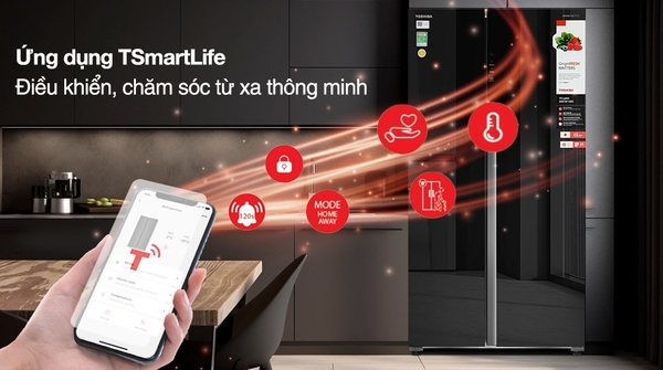 Tủ lạnh Toshiba Inverter 596 lít Side By Side GR-RS780WI-PGV(22)-XK Chính hãng Mới 100%
