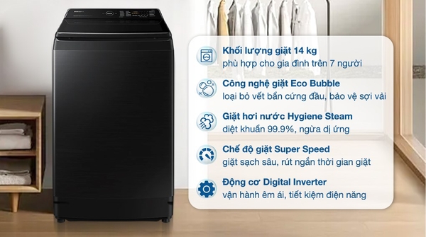 Máy giặt Samsung Inverter 9.5 kg WA95CG4545BDSV Rẻ Nhất