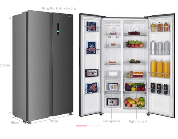 Tủ lạnh SBS Sharp Inverter 532 lít SJ-SBX530V-SL ĐIỆN MÁY PRO HN