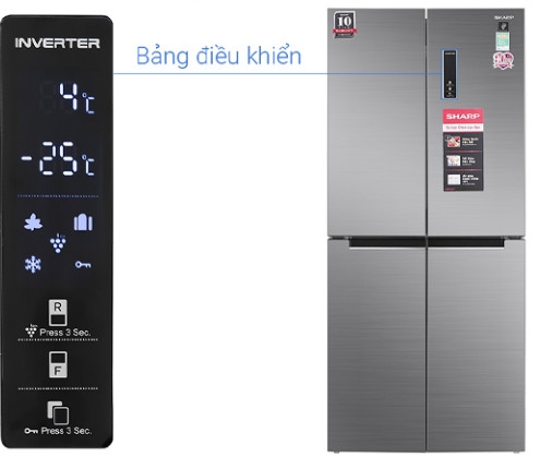 Tủ lạnh Sharp Inverter 362 lít Multi Door SJ-FX420V-SL  Mới 100% ĐIỆN MÁY PRO HN