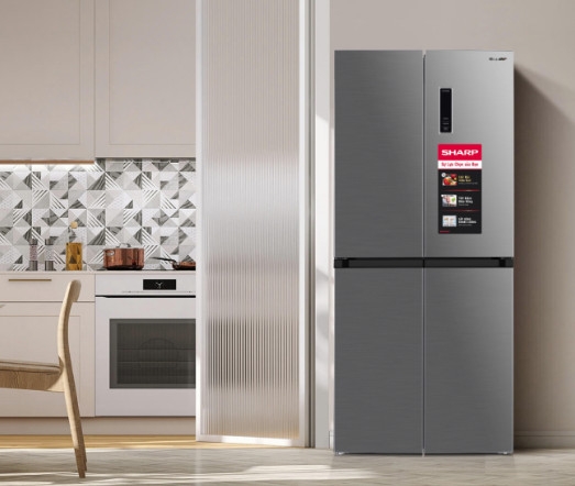 Tủ lạnh Sharp Inverter 362 lít Multi Door SJ-FX420V-SL  Mới 100% ĐIỆN MÁY PRO HN Giá rẻ nhất