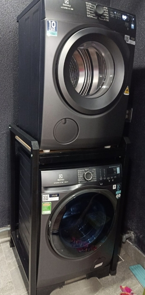 Kệ Máy Giặt Máy Sấy 2 tầng Mới 100% Kẽm Chống rỉ Sơn Tĩnh Điện Màu Đen KHO ĐIỆN MÁY PRO HÀ NỘI