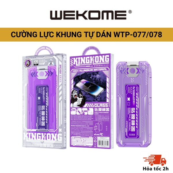 [HOT] Kính cường lực tự dán KINGKONG WEKOME WTP-077/078 cao cấp mới nhất, bảo vệ màng loa cho lph 14 15 Pro Promax