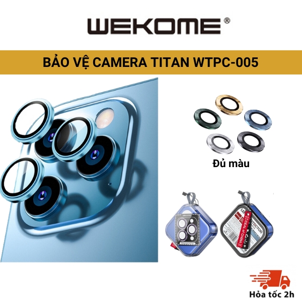 Bảo vệ Camera TITAN WEKOME 005 IPhone11/12/13 MINI PRO PROMAX chính hãng