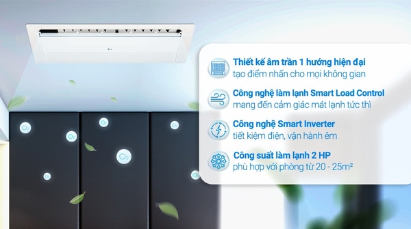 Máy lạnh âm trần LG 2.0 HP Inverter ZTNQ18GTLA0