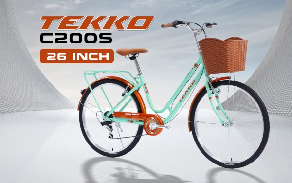 Xe đạp TEKKO C200S 26 inch, Khung thép cao cấp (Phù hợp với người cao từ 1m45 trở lên)