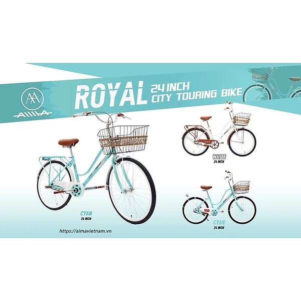 Xe Đạp Mini AIMA Royal 24/26 inch 2 màu Thông Dụng , Thời Trang