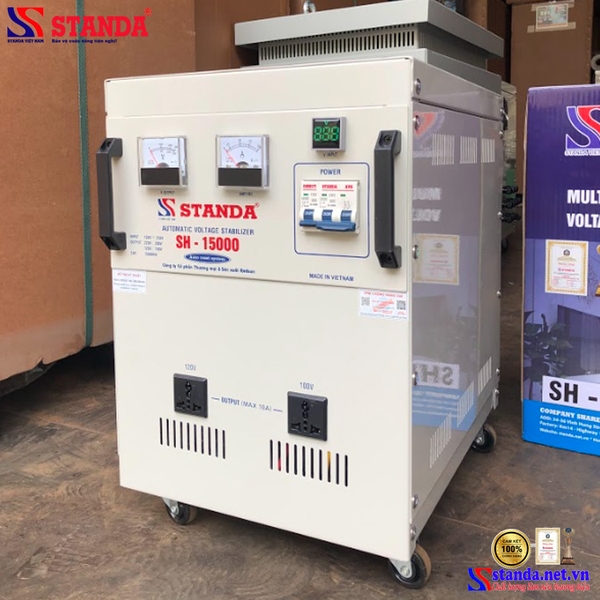 ỔN ÁP STANDA 15KVA DẢI 150V -250V SH-15000 ĐA CHỨC NĂNG