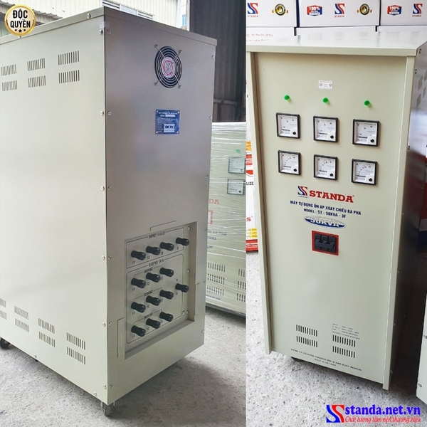 ỔN ÁP 50KVA STANDA 3 PHA DÂY ĐỒNG 100%