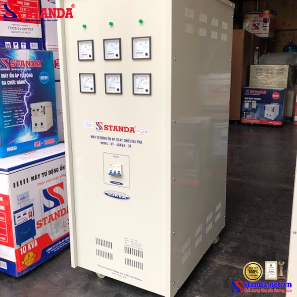 ỔN ÁP STANDA 45KVA DẢI 260V – 430V THẾ HỆ MỚI DÂY ĐỒNG