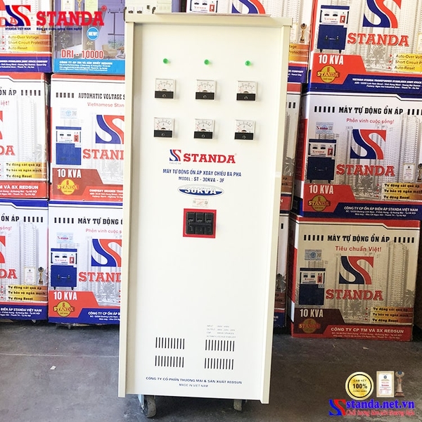 MÁY ỔN ÁP BIẾN ÁP 3 PHA 380V/220V/200V 30KVA STANDA