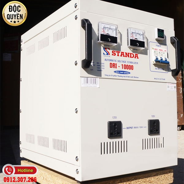 MÁY ỔN ÁP TỰ ĐỘNG ĐA CHỨC NĂNG THẾ HỆ MỚI STANDA 10KVA DRI (90V-250V)