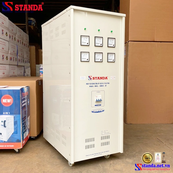 ỔN ÁP CÁCH LY STANDA 30KVA ĐIỆN ÁP 260V – 430V ĐIỆN ÁP RA 380V 3 PHA