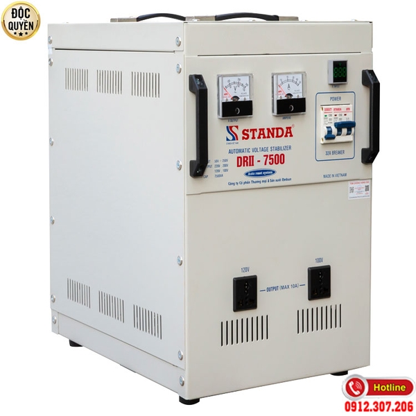 MÁY ỔN ÁP TỰ ĐỘNG ĐA CHỨC NĂNG THẾ HỆ MỚI STANDA 7.5KVA DRII (50V-250V) NEW 2023
