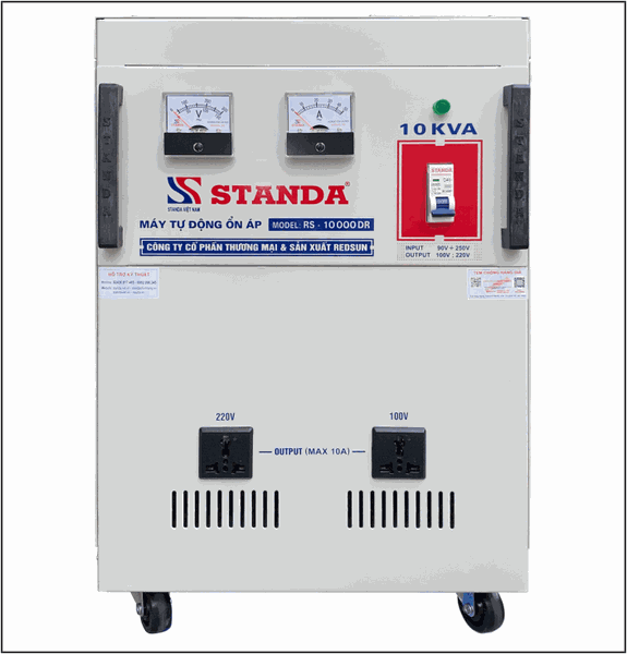 ỔN ÁP STANDA 10KVA DẢI 90V