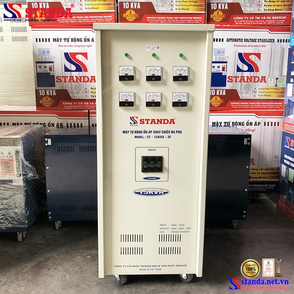 ỔN ÁP STANDA 15KVA 3 PHA DẢI 260V – 430V THẾ HỆ MỚI NHẤT