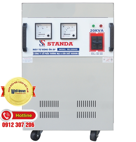 ỔN ÁP STANDA 20KVA DẢI 150V-250V