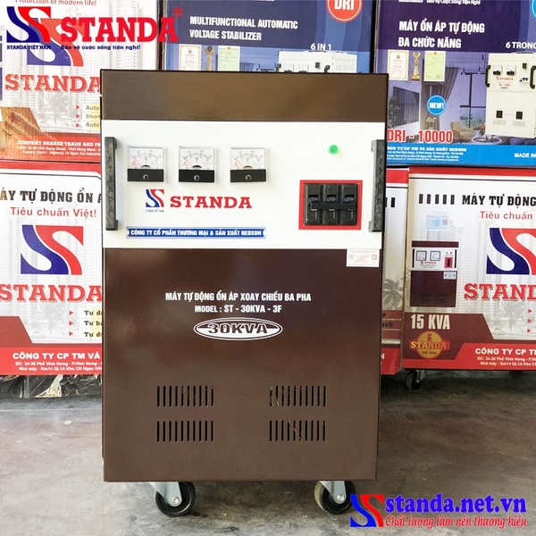 ỔN ÁP STANDA 3 PHA 30KVA DÂY ĐỒNG 100% HÀNG ĐẶT ĐẶC BIỆT